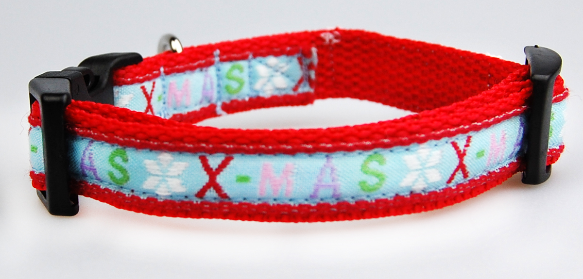 X Mas Halsband rot mit verstellbare Leine für kleine Hunde